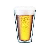 BODUM Canteen Double Wall Insulated Glasses, 13.5 Ounce, Chrome, Pack of 1