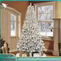 1.2/1.5/1.8/2.1M Snow Falling Christmas Tree White Flocking Tree With Dense Branches Christmas Decoration Window Decorations