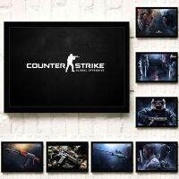 เกม CS GO Quality Wall Art Home Decor ภาพวาดผ้าใบ Nordic ตกแต่งโรงแรมบาร์คาเฟ่สำหรับห้องนั่งเล่นโปสเตอร์-เหมาะสำหรับนักเล่นเกมและแฟนๆของเกมยอดนิยม