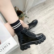 Giày bốt cổ cao Hàn Quốc On Air Shoes VN OAS46 Giày bốt nữ khoá kéo cá tính
