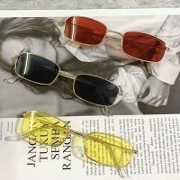 Vintage Candy Color Square Sunglasses Woman Luxury Brand Small Rectangle Sun Glasses Female Gradient Clear Mirror Goggles