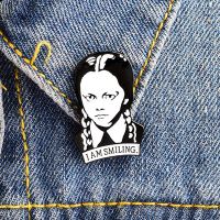 【DT】hot！ Movie Enamel Pin Brooches for Role Addams Badges Lapel Cap Fun Jewelry