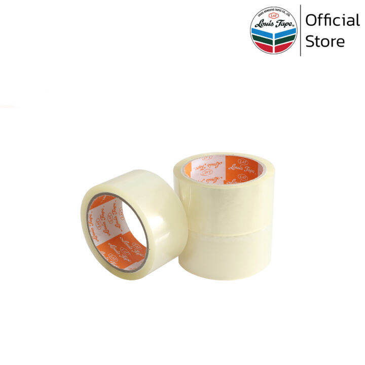 louis-tape-เทปโอพีพี-เทปปิดกล่อง-opp-tape-50mic-2-นิ้ว-x-45-หลา-สีใส-กาวสังเคราะห์-72-ม้วน-ลัง