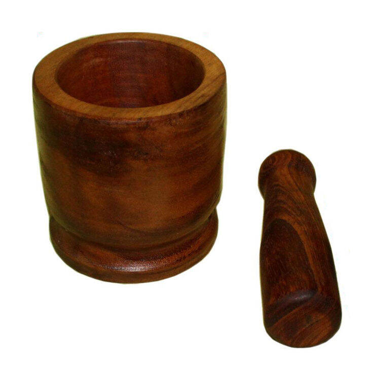 Wooden Mortar and Pestle Dikdikan 5x5x5 inches Acacia Lazada PH