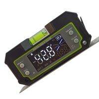 1 Piece Bluetooth Level Inclinometer Dual Axis Digital Protractor Measuring Angle Ruler Biax Rechargeable Magnetic Level Box Black