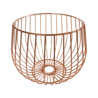 Decorative Wire Storage Basket Round Metal Mesh Fruit Baskets Kitchen Organizer Multifunction Desktop Decoration Estilo Nordico