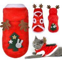 ZZOOI Christmas Cat Clothes Small Dogs Cats Santa Costume Kitten Puppy Clothes Cat Elk Christmas Outfit New Year Clothing Accessories