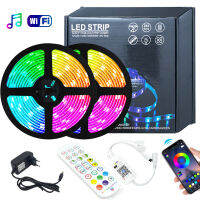 NEW WIFI LED Strip Light RGB Flexible Ribbon Fita RGB Led Lights Tape Diode 20M-5M DC 12V and Music WIFI Controller