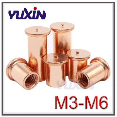 M3 M4 M5 M6*L Copper Plated Welding Stud Standoff Screws Soldering Pin PCB LED SMT Thread Connector Copper Stud Welding Screw Replacement Parts