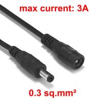 สายเคเบิลสายเคเบิลDC ต่อไฟฟ้ากระแสตรง0.5-10ม. 20/22AWG 12V 5.5*2.1มม. ตัวเมียเป็นสายต่อขยายแจ็ค DC ปลั๊กตัวผู้สำหรับกล้องวงจรปิดไฟอะแดปเตอร์