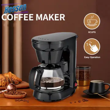 Homezest Household Small Coffee Maker Automatic Mini Drip Coffee Machine,  Style:EU Plug(Black) in 2023