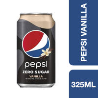 Pepsi Vanilla Zero Sugar 325ml ++ เป๊ปซี่ วานิลลาซีโร่ชูการ์ 325 มล.