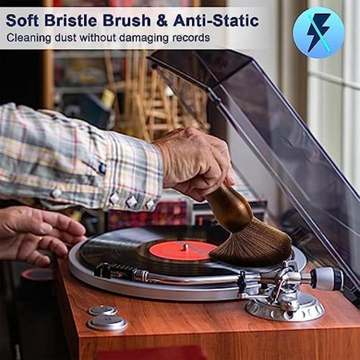 record-cleaning-brush-comfortable-grip-dust-removal-anti-static-brush-soft-record-cleaner-record-accessories-unique-wooden-brush-ergonomic-for-record-players-charmingly