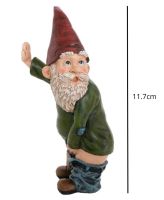 A Resin Naughty Garden Gnome Garden Statue Christmas Christmas Hogard Resin New Gnome Dress Up Decoration Garden Gnome Resin U6M4