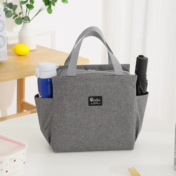 fashionable insulation waterproof canvas lunch bag (big size ) Lazada PH