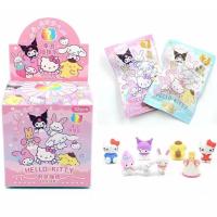 ยางลบสุ่ม 1 ชิ้น Sanrio น่ารัก Kawaii สัตว์ Mymelody Kuromi Cinnamoroll นักเรียนเครื่องเขียนอุปกรณ์สำนักงานโรงเรียนเด็กยางลบสำหรับของขวัญเด็ก