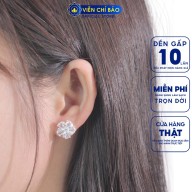 Bông tai bạc nữ Hoa Bách Nhật chất liệu bạc 925 thời trang phụ kiện trang sức nữ Viễn Chí Bảo B400478x thumbnail