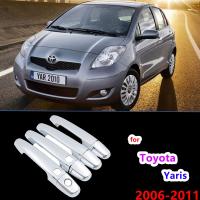 ชุดฝาครอบมือจับโครเมี่ยมรถยนต์ Toyota Yaris Vitz XP90สติกเกอร์อุปกรณ์ตกแต่งรถยนต์2006 ~ 2011แต่งรถ2007 2008 2009 2010