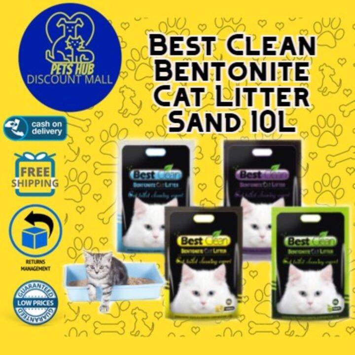 Best Clean Bentonite Clumping Cat Litter Sand 10L Lazada PH