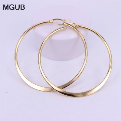 MGUB 15mm 20mm 30mm 40mm 50mm 60mm 70mm stainless steel simple Lightweight Comfortable Popular female earrings LH526