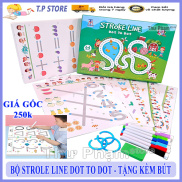 Tập Tô Vẽ Thông Minh Stroke Line Dot To Dot Kèm Bút Dạ