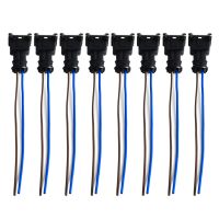 8PCS Engine Fuel Injector Connector Wiring Plugs Clips Pigtail For RC Bosch EV1 Fuel Injectors Car Accessories