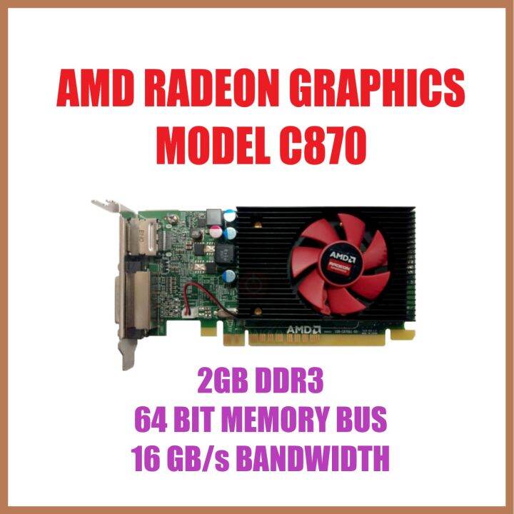 AMD Radeon C870 R5 340X 2GB DVI Video Graphics Card Low Profile Lazada