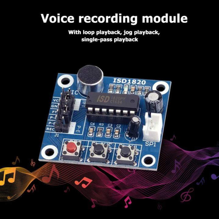โมดูลบันทึกเล่นซ้ำ-isd1820-dc-3-5v-แบบมืออาชีพบอร์ดบันทึกเล่นซ้ำเสียงพร้อมไมโครโฟนลำโพงเสียงเสียง