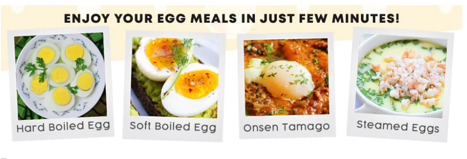  Rapid Egg Cooker - Mini Egg Cooker For Steamed, Hard Boiled,  Soft Boiled Eggs And Onsen Tamago - Electric Egg Boiler For Home Kitchen,  Dorm Use - Smart Egg Maker With
