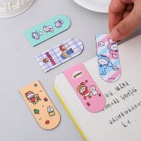 1 Pcs Cartoon Magnet Bookmark Cute Animal Student Double Sided Markers Page Paper Clip Kids Gifts Office Reading Stationery