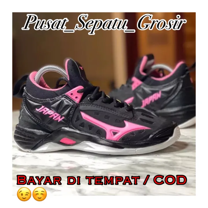 Sepatu Voli Mizuno Wave Momentum Japan Mid Cewek Sepatu Volly Wanita Volley Ball Womans Sepatu Sneakers