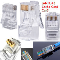 ขั้วต่อ LAN RJ45 ปลั๊กเครือข่าย UTP ขั้วต่อป้องกันอีเธอร์เน็ต สําหรับขั้วต่อสายอีเธอร์เน็ตมาตรฐาน CAT5 CAT5E CAT6 ปลั๊กแบบแยกส่วนหัวคริสตัล แก็ดเจ็ต อุปกรณ์คอมพิวเตอร์ LAN RJ45 Connector UTP Network Plug Ethernet Shielded Connector for CAT5 CAT5E CAT6 Sta