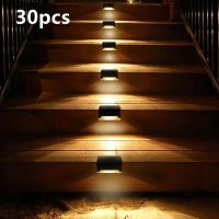 Solar Deck Lights LED Outdoor Step Lights Waterproof Led Solar Lights for Railing Stairs Step Fence Yard Patio and PathwayLight