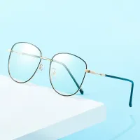 [COD] Fashionable large frame polygonal flat mirror smart color-changing decorative retro comfortable can be equipped with myopia