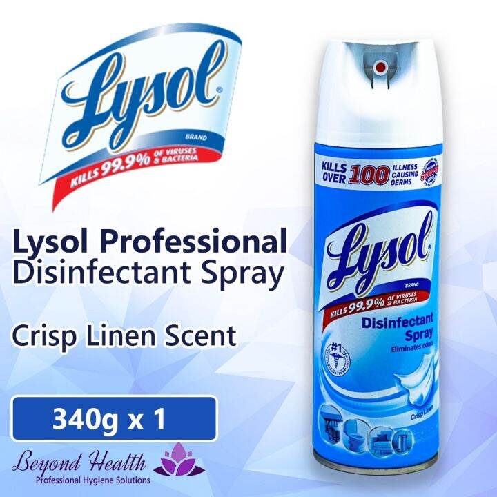 LYSOL Disinfectant Spray Crisp Linen [Eliminates Odors] kills 99.9 of ...