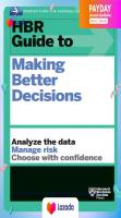 New! หนังสืออังกฤษ (พร้อมส่ง) Hbr Guide To Making Better Decisions