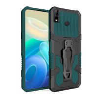 เคสสำหรับ Huawei Y8S กรณีผู้ถือเข็มขัดคลิปป้องกันการตั้งแคมป์กันกระแทกฝาครอบด้านหลังเสริมแรง