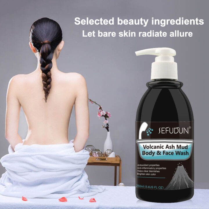 Volcanic Mud Whitening Body Wash Shower Gel Original 250ML Refreshing