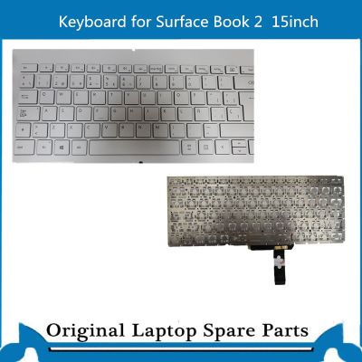 คีย์บอร์ดออริจินัลสำหรับ Microsoft Surface Book 2 15นิ้ว1813แบบสเปน
