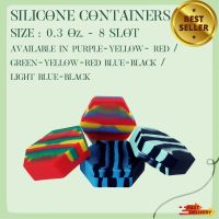 SP กระปุกซิลิโคน 0.3 Oz. 8 Slot Silicone Containers กระปุกออยล์ กระปุกแด้บ ซิลิโคน แดป สำหรับ ออยล์ แว้กซ์ dab กระปุกเก็บครีม ซิลิโคน เก็บครีม พร้อมส่ง