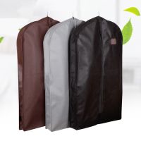 Widening Clothes Cover Non-woven Fabric Dust Moisture proof Hanging Bag for Winter Clothes Fur Coat Protector AHD001 Wardrobe Organisers