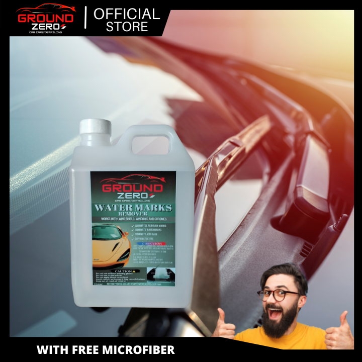 Ground Zero Water marks remover(acid rain remover) 1L glass care for