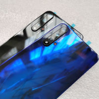 New Tempered Glass Cover For Huawei Honor 20 Spare Parts Back Cover Door Housing + Flash Cover + Camera Lens