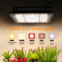 220V Full Spectrum LED Grow Light 400W ไฟปลุกต้นไม้ ไฟช่วยต้นไม้โตเร็ว แสงขาว แสงธรรมชาติ มีสวิตช์ปิดเปิด ใช้รีโมทเปิด-ปิด ปรับความสว่างแสงไฟ ได้ 3 สี