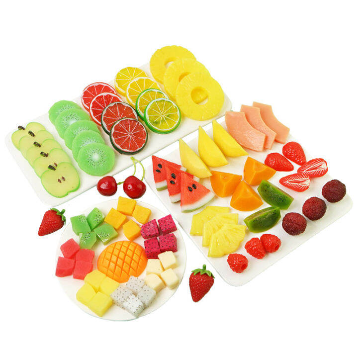 plastic-high-simulation-cabinet-exhibition-hall-still-life-watermelon-slices-fake-fruit-slice-lemon-slices