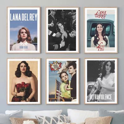 Lana Del Rey Music Character Album Style Art Home Wall Decoration Canvas Poster Aesthetics Modern Design Bedroom  Living Picture Tapestries Hangings