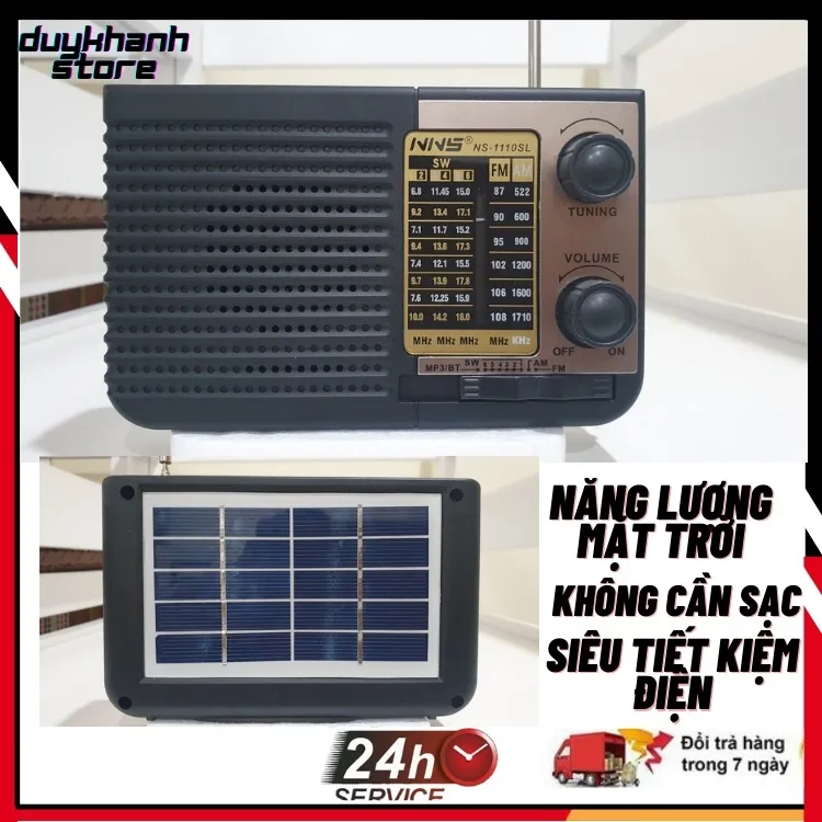 ?CHÍNH HÃNG?Đài Radio NS-S1110SL?Pin Năng Lượng Ánh Sáng Tích Hợp Pin  Sạc Siêu Tiện Lợi-Bắt Sóng Cơ Dễ Dùng Bảo Hành 6T 