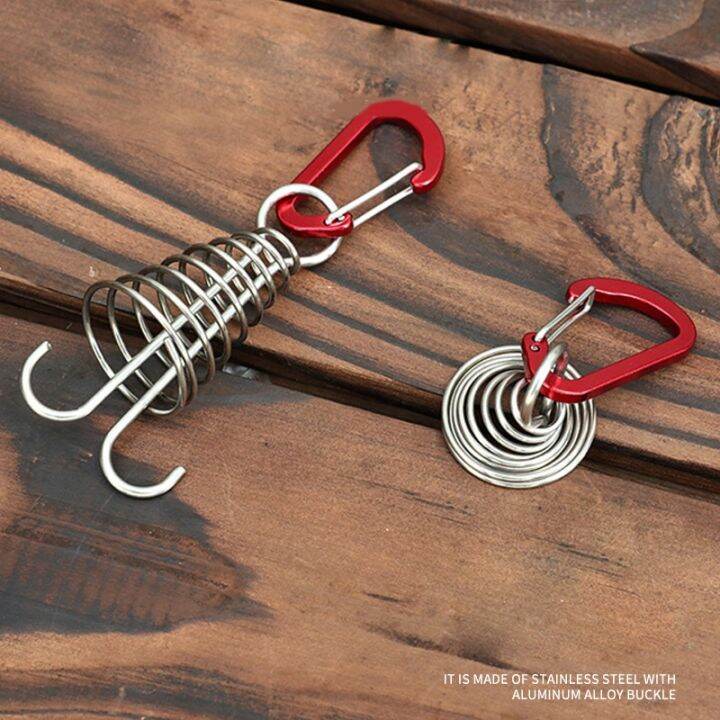 5pcs-outdoor-deck-pegs-camping-spiral-shaped-spring-tent-board-peg-with-carabiner-hook-camp-equipment-outdoor-tent-accessories