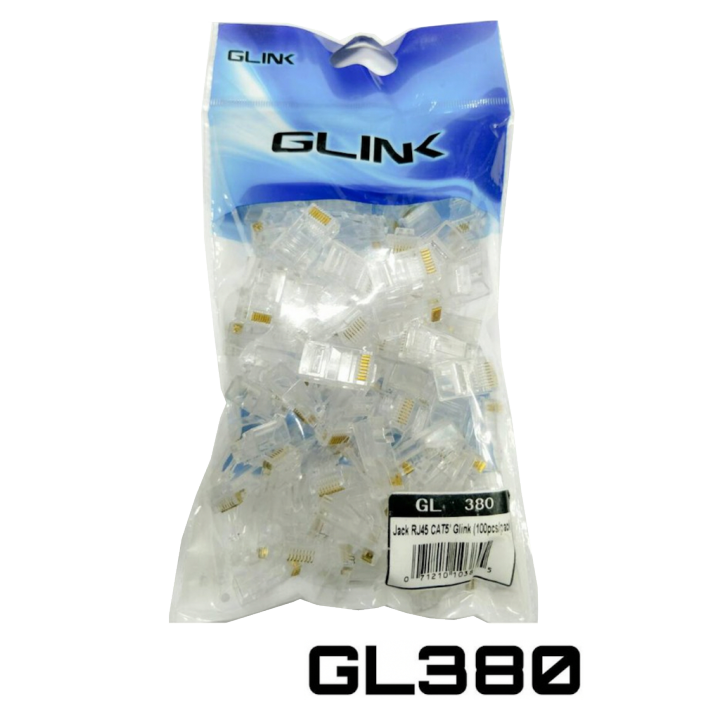 glink-jack-gl380-rj45-cat5-100-pcs-pack-หัวสายแลน-1แพ็ค-100-ชิ้น-ของแท้