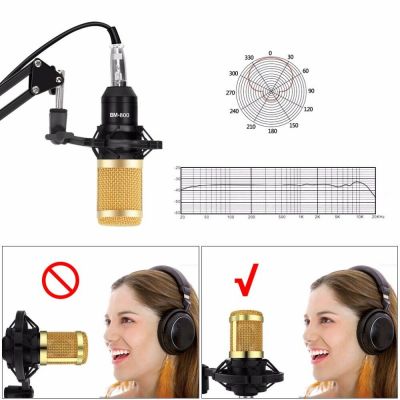 BM800 Professional Condenser Microphone Kits V8 Sound Card Karaoke with Microphone Stand Condenser USB MIC Live Streaming
